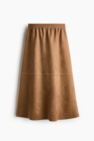 H & M - Midirok - Donkerbeige