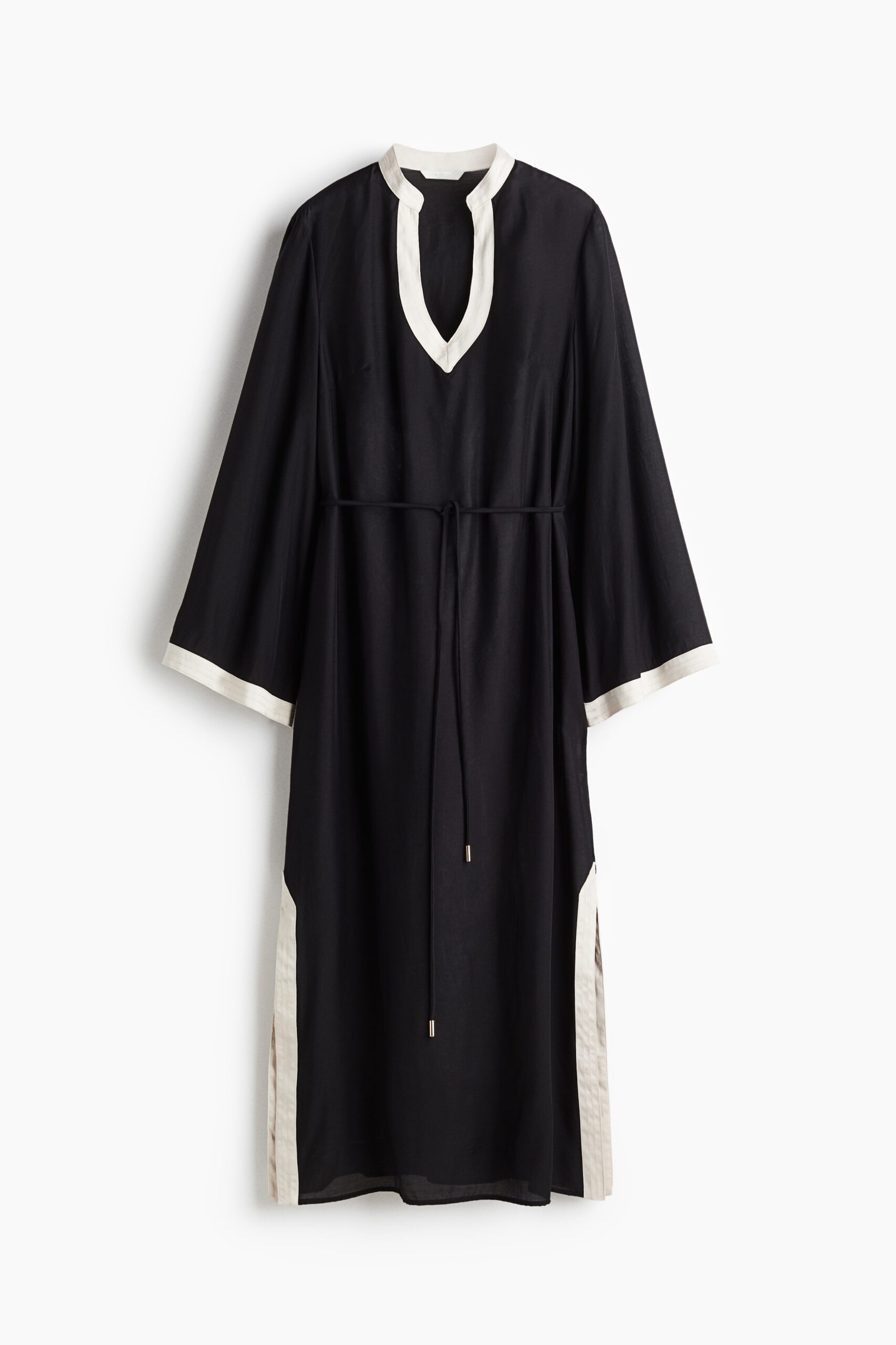 H & M - Tuniekjurk met strikceintuur - Zwart