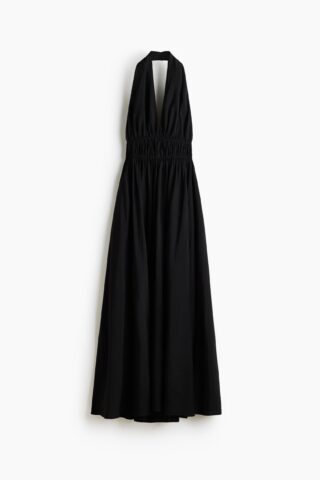 H & M - Halterjurk met uitlopende rok - Zwart