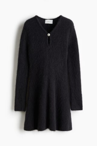 H & M - Jurk van mohairmix - Zwart