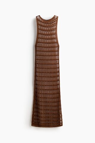 H & M - Ajourgebreide strandjurk - Bruin