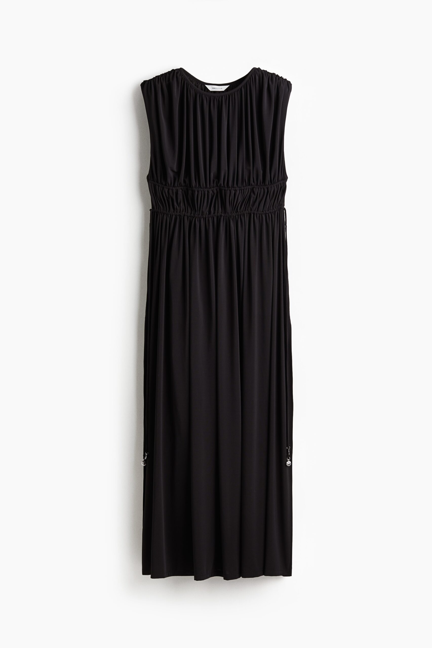 H & M - Gedrapeerde jurk met drawstring - Zwart