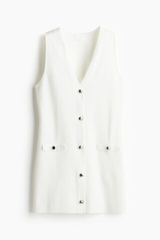 H & M - Jurk met V-hals - Wit