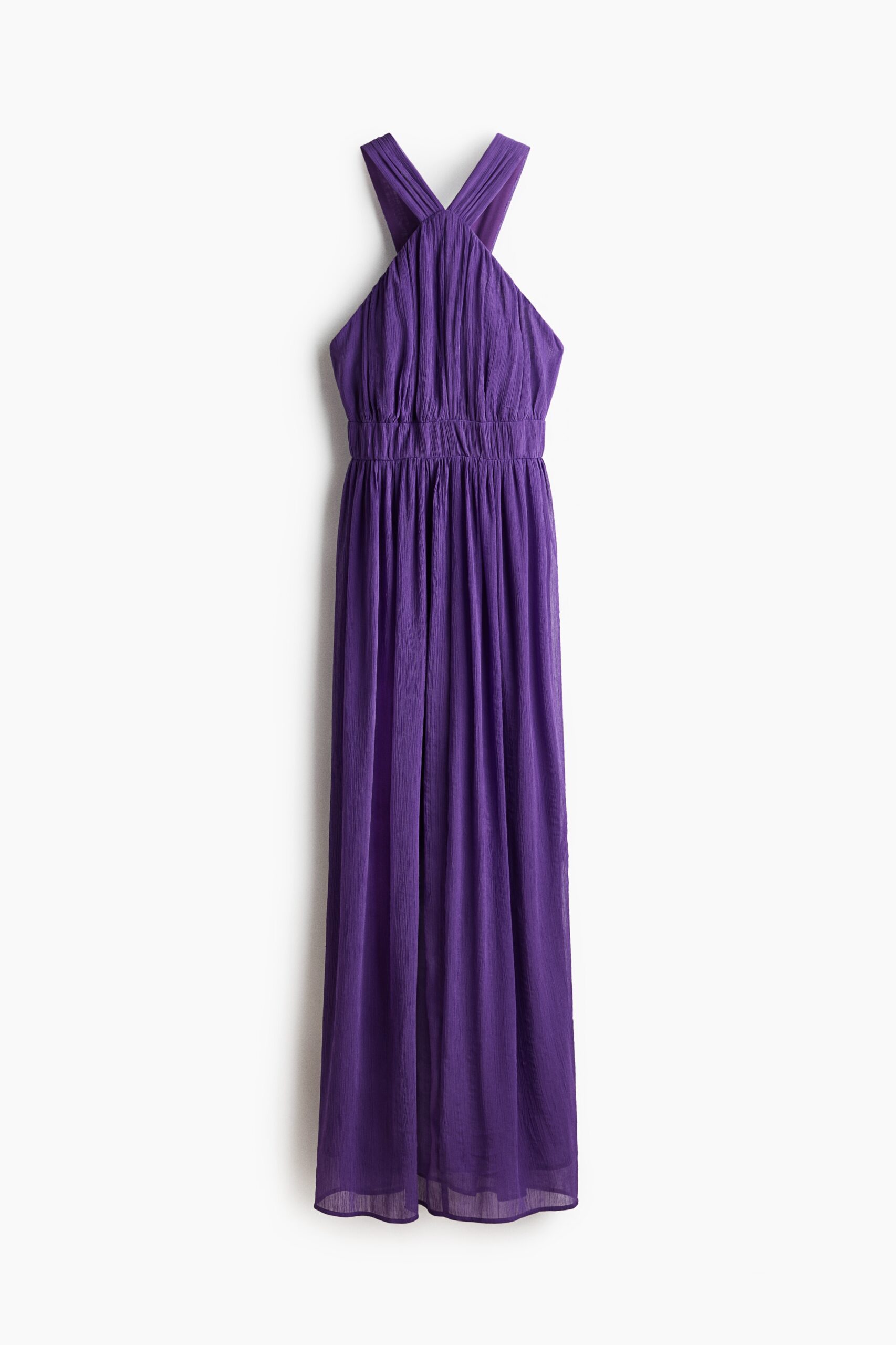 H & M - Jurk met drapering - Paars