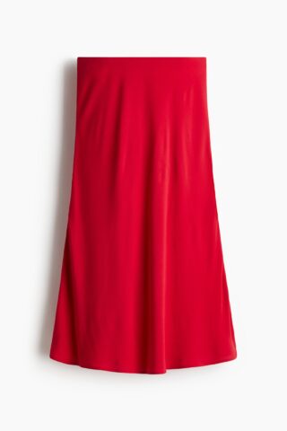 H & M - Uitlopende slip-on rok - Rood