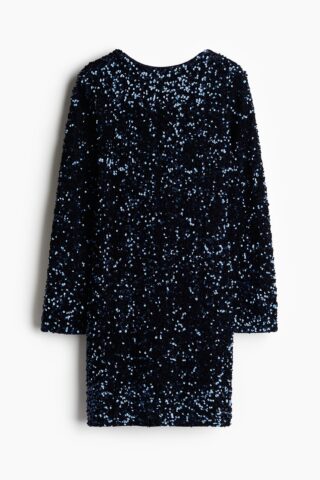 H & M - MAMA Deep-backjurk met pailletten - Donkerblauw