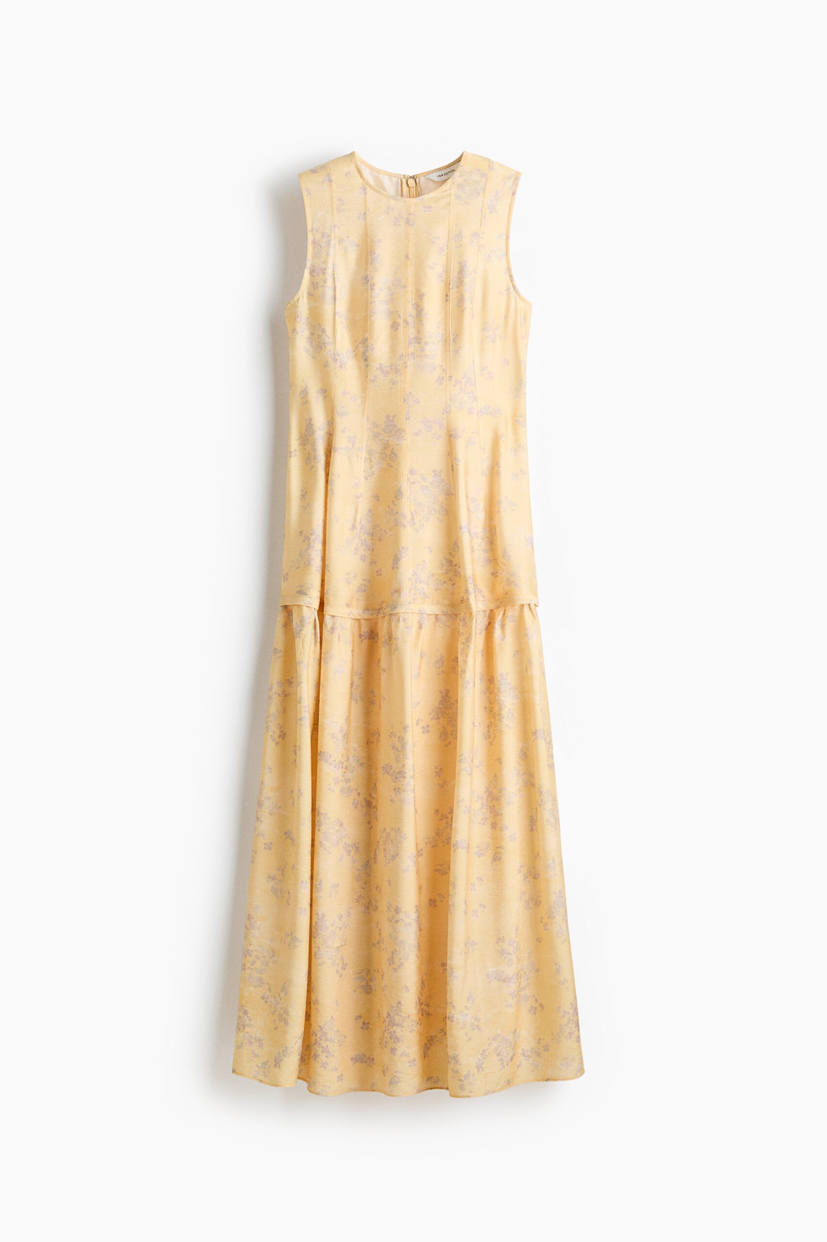 H & M - Gedessineerde jurk met uitlopende rok - Geel/Bloemen H & M - Gedessineerde jurk met uitlopende rok - Geel/Bloemen