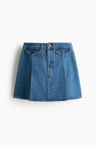 H & M - Denim A-linerok - Denimblauw