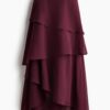 H & M - Volantrok van chiffon - Bordeauxrood