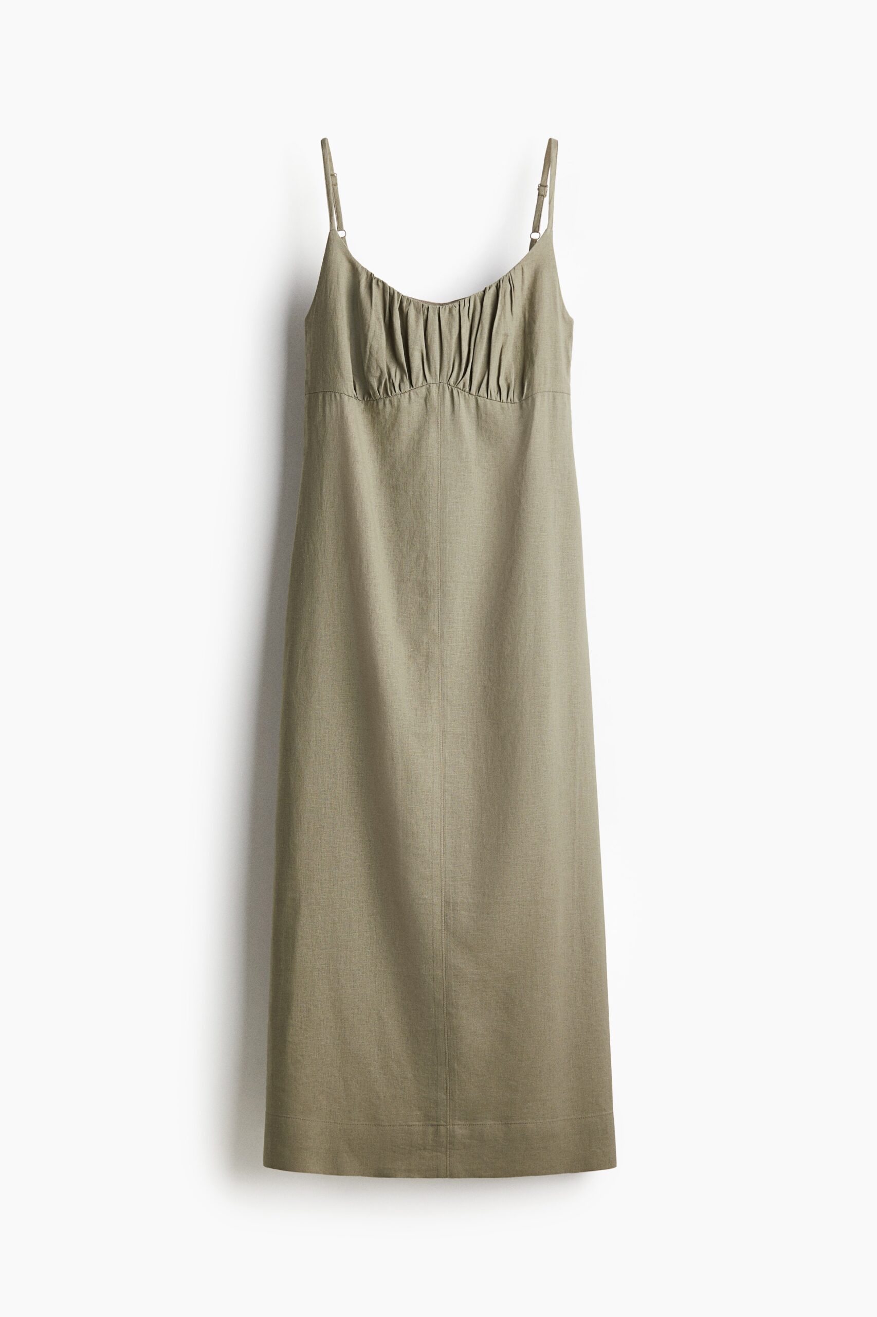 H & M - Strappy jurk van linnenmix - Kakigroen H & M - Strappy jurk van linnenmix - Kakigroen