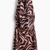 H & M - Halterjurk met print - Lichtroze/Zebradessin