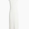 H & M - Geribde off-the-shoulderjurk - Wit
