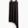 H & M - MAMA Strappy jurk met kant - Donkerbruin