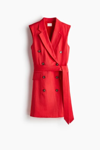 H & M - Blazerjurk van linnenmix - Rood