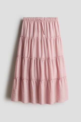 H & M - Strokenrok - Dusty Lichtroze