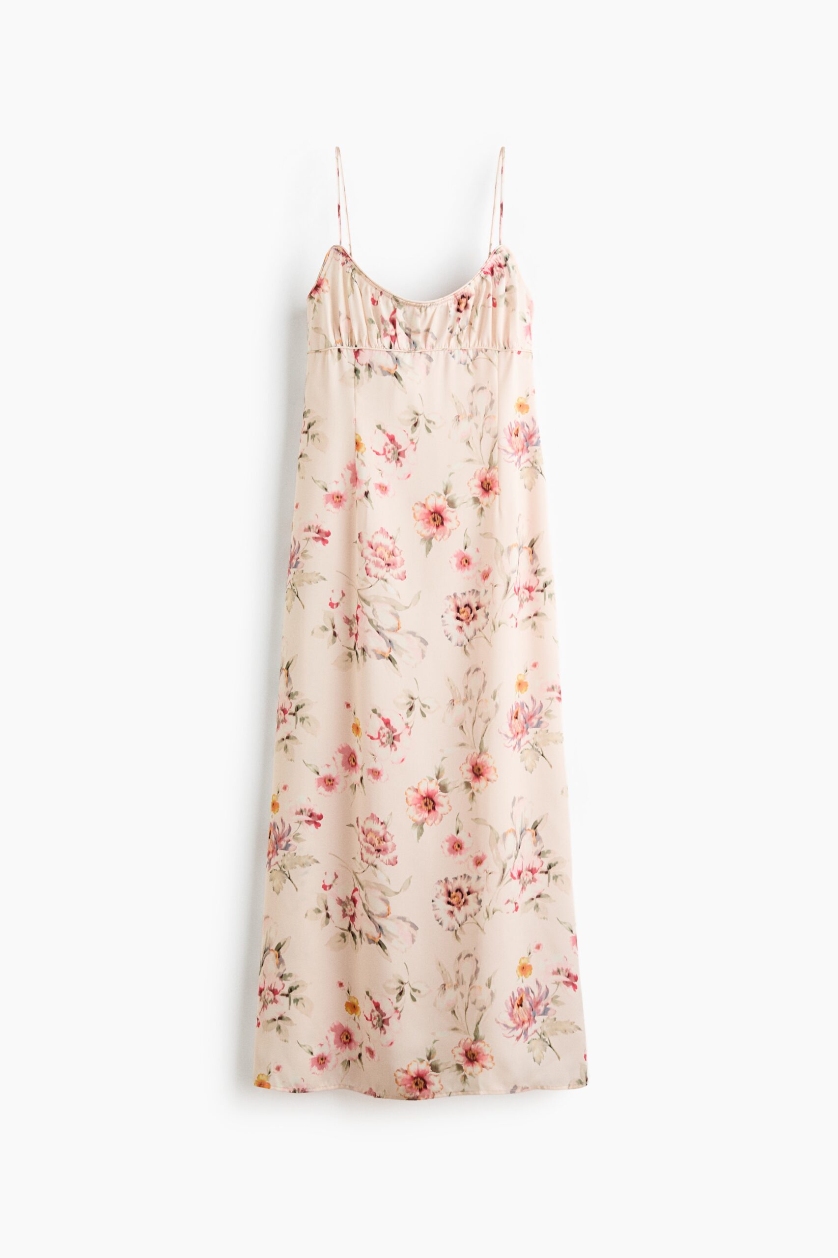 H & M - Strapjurk met geprint dessin - Lichtbeige/Bloemen H & M - Strapjurk met geprint dessin - Lichtbeige/Bloemen