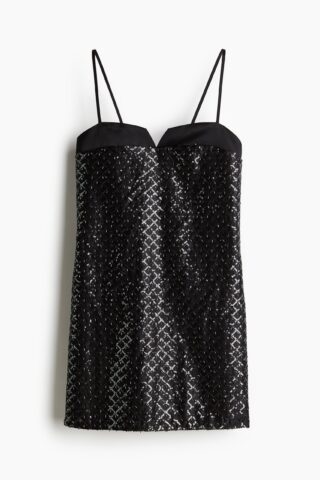 H & M - Gedecoreerde strappy jurk - Zwart