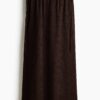 H & M - Crinklerok met drawstring - Donkerbruin
