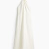 H & M - Halterjurk van linnenmix - Wit