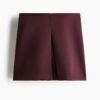 H & M - Satijnen rok - Bordeauxrood
