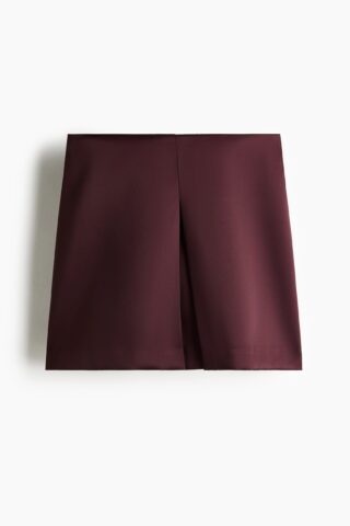 H & M - Satijnen rok - Bordeauxrood