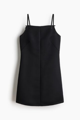 H & M - Satijnen strappy jurk - Zwart