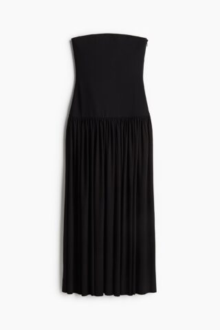 H & M - Lange bandeaujurk - Zwart