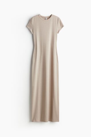 H & M - Tricot bodyconjurk - Lichttaupe