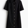 H & M - Overhemdjurk van twill - Zwart