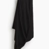 H & M - Gedrapeerde midi-jurk - Zwart