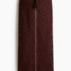 H & M - Rok met gehaakte look - Donkerbruin