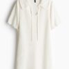 H & M - Ajourgebreide jurk - Wit