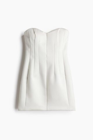 H & M - Korte bandeaujurk - Wit