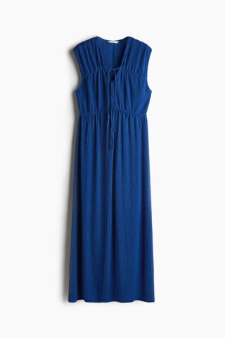 H & M - Jurk met strikbandjes - Donkerblauw