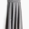 H & M - Fijngebreide flared rok - Grijs