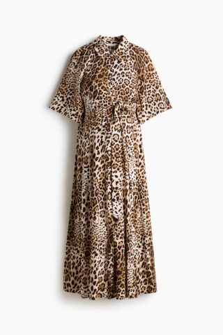 H & M - MAMA Before & After Overhemdjurk - Lichtbeige/Luipaarddessin