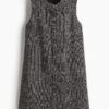 H & M - Shift-jurk - Zwart Gemêleerd