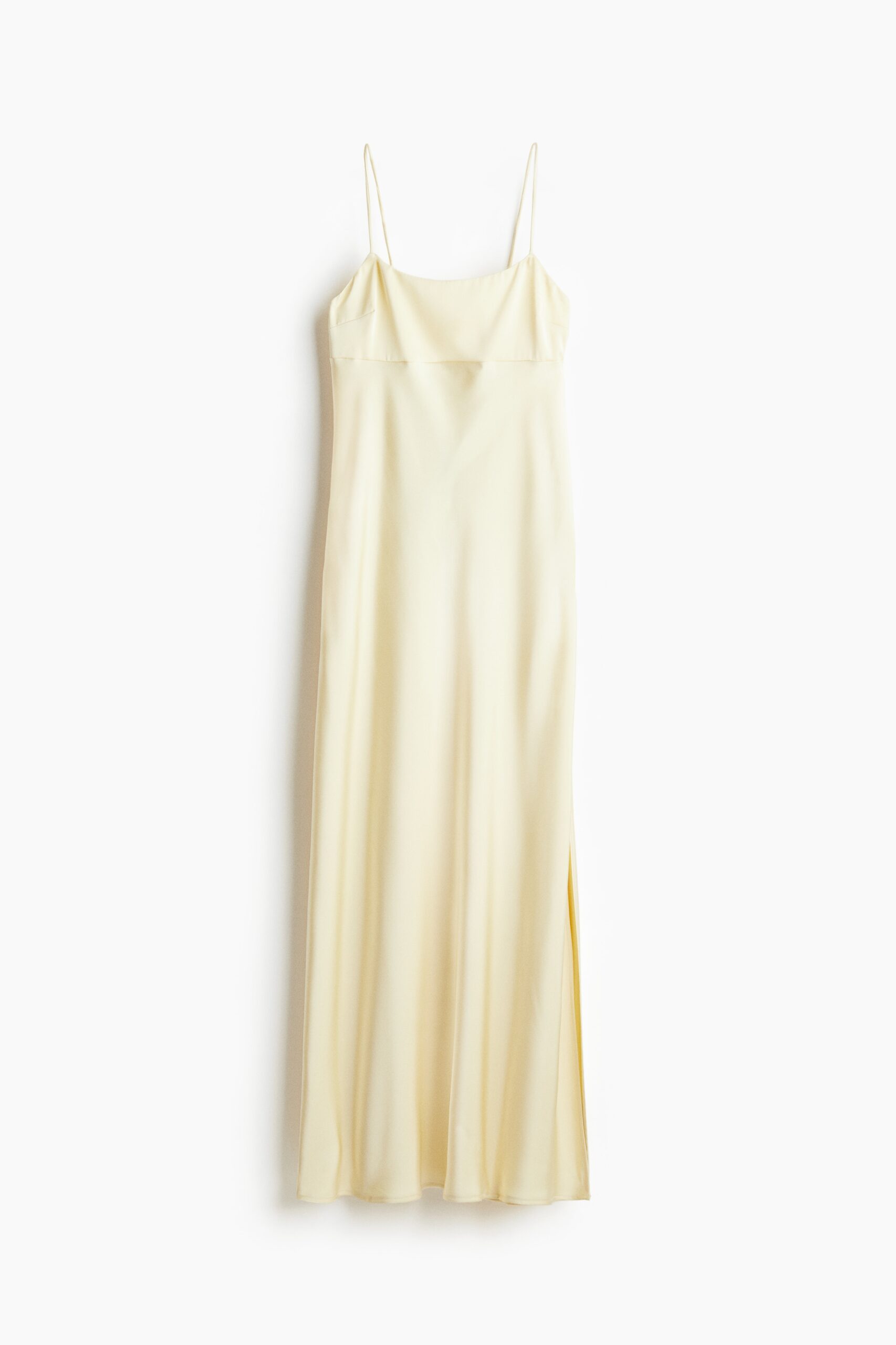 H & M - Maxi-jurk met strikbandjes - Lichtgeel H & M - Maxi-jurk met strikbandjes - Lichtgeel