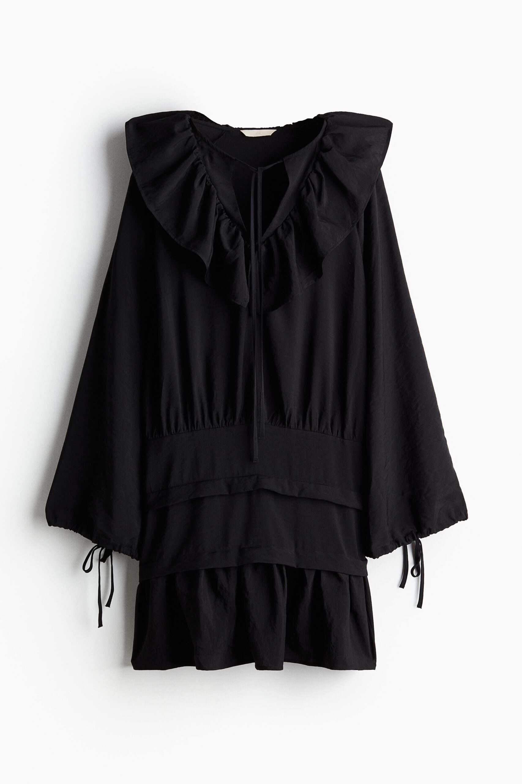 H & M - Jurk met volantkraag - Zwart H & M - Jurk met volantkraag - Zwart