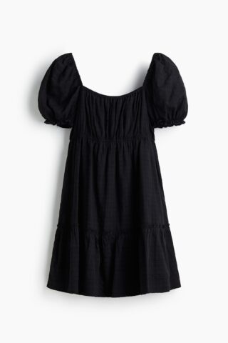 H & M - Jurk met volants - Zwart