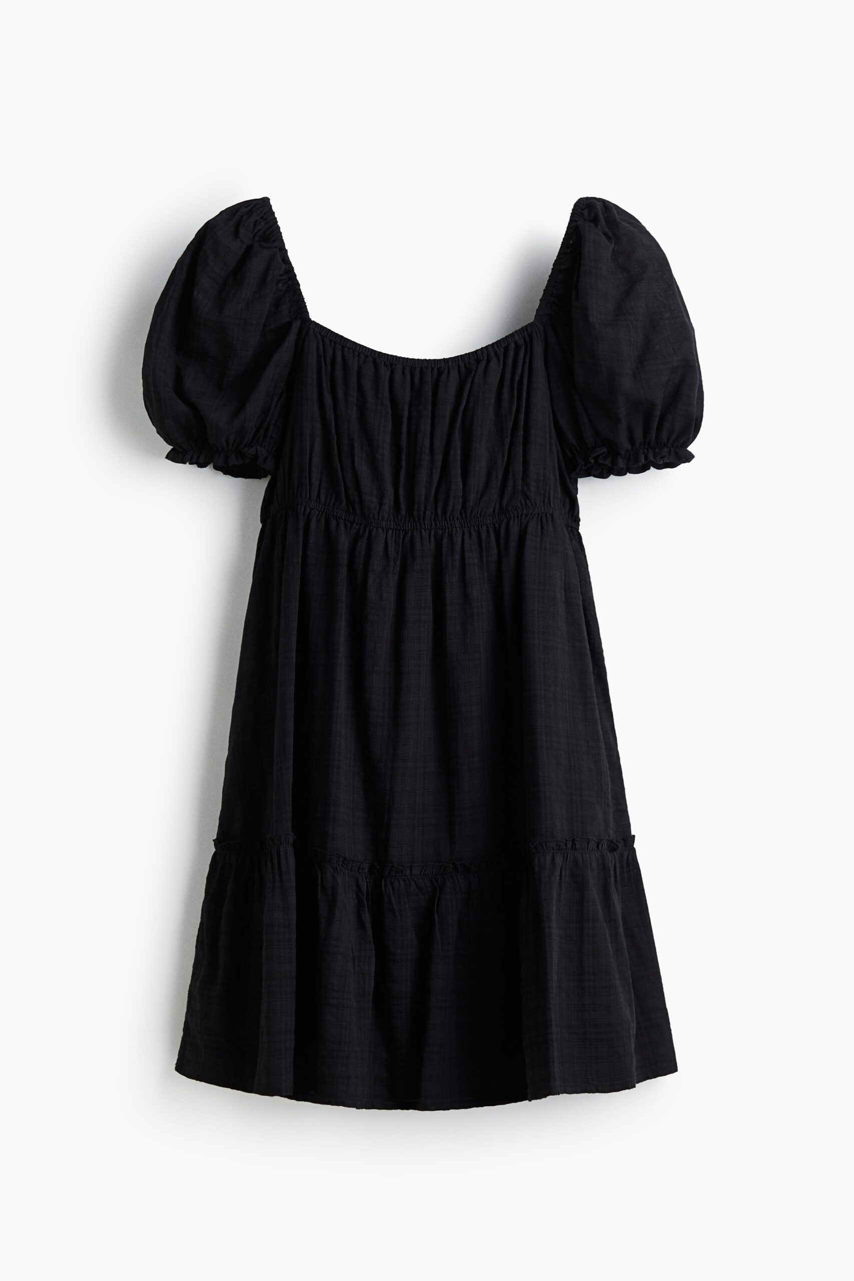 H & M - Jurk met volants - Zwart