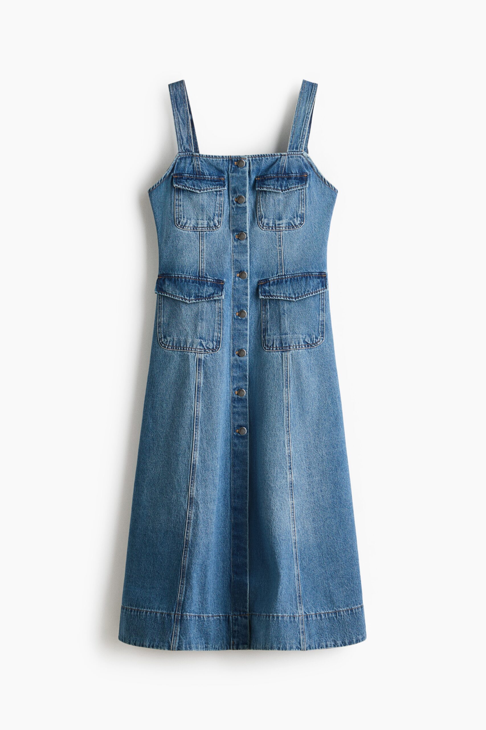 H & M - Denim doorknoopjurk - Licht Denimblauw