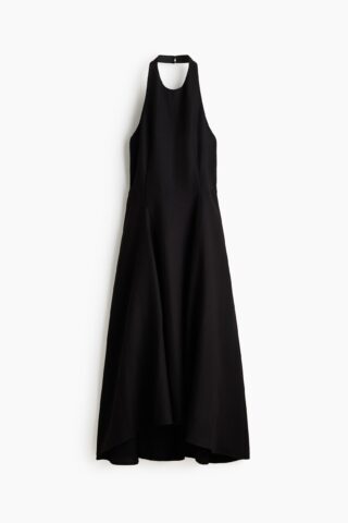 H & M - Halterjurk met uitlopende rok - Zwart