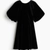 H & M - Jurk met ballonmouwen - Zwart