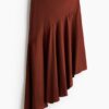 H & M - Asymmetrische rok van viscose - Roestbruin