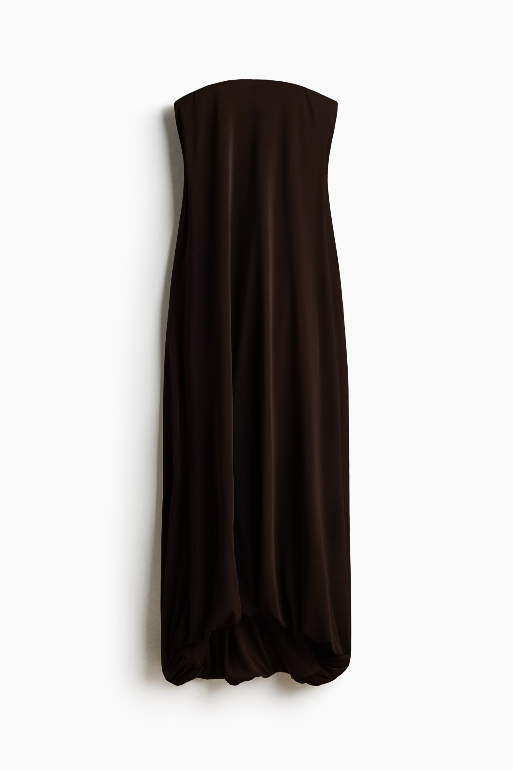 H & M - Bandeaujurk met watervaldecolleté - Donkerbruin H & M - Bandeaujurk met watervaldecolleté - Donkerbruin