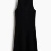 H & M - Ribgebreide strappy jurk - Zwart