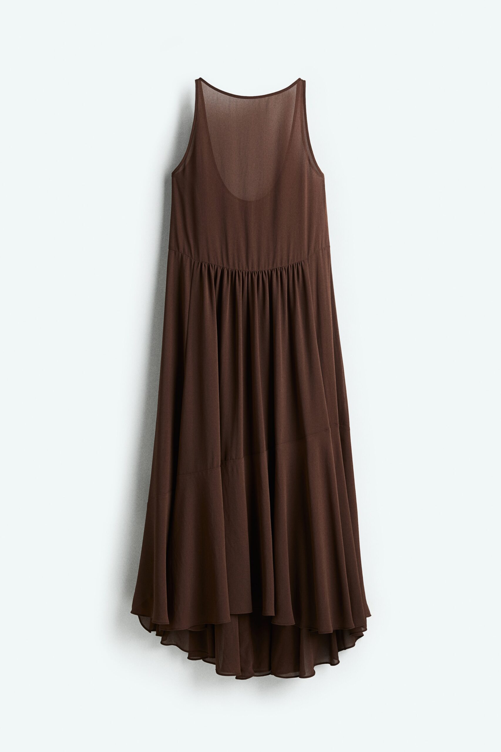 H & M - Maxi-jurk van chiffon - Donkerbruin H & M - Maxi-jurk van chiffon - Donkerbruin