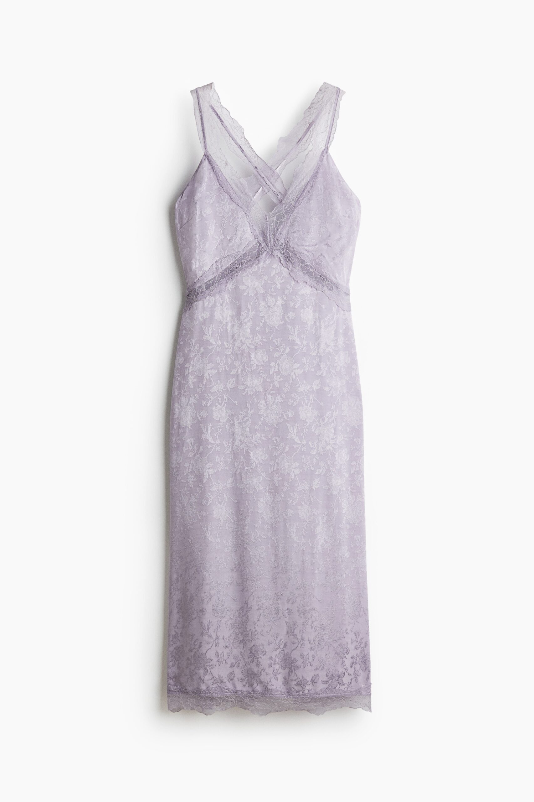 H & M - Jacquardgeweven jurk met kant - Lila H & M - Jacquardgeweven jurk met kant - Lila