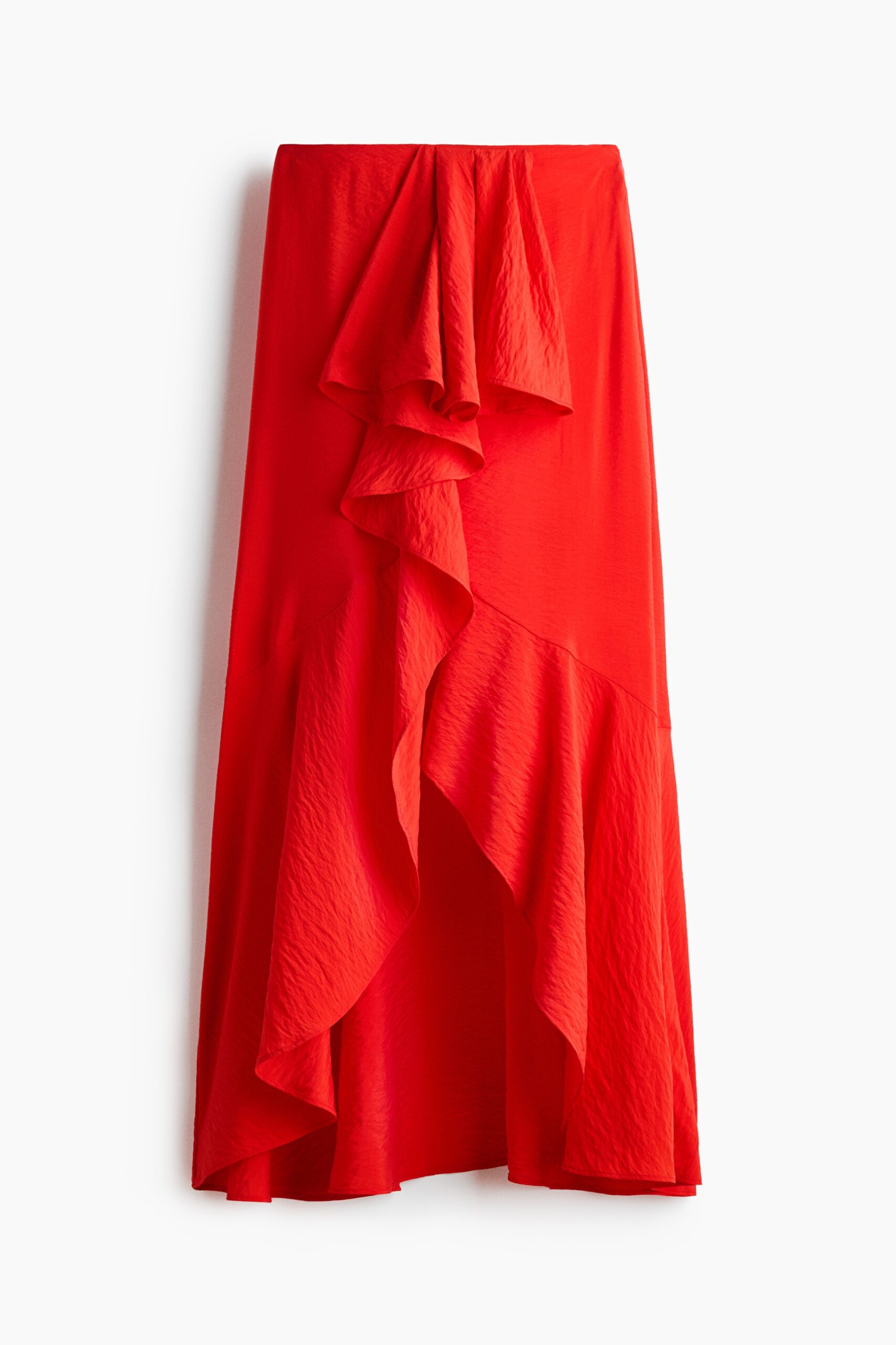 H & M - Volantrok van viscosemix - Helderrood H & M - Volantrok van viscosemix - Helderrood